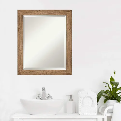 Vista 6 de Amanti Art Bathroom Mirror for Over Sink, Vanity Mirror, Wood Frame, Hangs Horizonally and Vertically, Bathroom Wall Decor, Beveled Edge