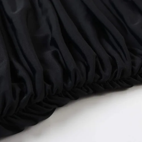 Vista 5 de RXRXCOCO - Traje de baño fruncido de una pieza, con cuello en V, para mujer, con control de abdomen y cuello halter
