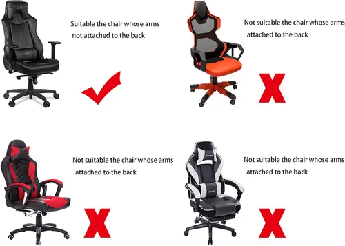 Vista 6 de SARAFLORA - Fundas elásticas para silla de computadora para sillón, silla giratoria, silla de juego, silla de computadora (negro, extragrande)