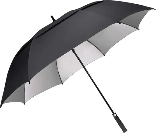 Vista 10 de G4Free 54/62/68 Pulgadas Paraguas de golf extragrande resistente al viento con protección UV, apertura automática, doble cubierta ventilada Azul