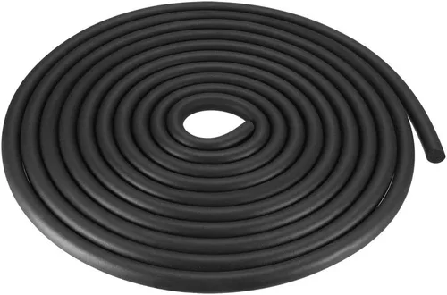 Vista 8 de uxcell Tira de goma de espuma de sellado de 0.118 in de diámetro 16.4 ft de largo, color negro