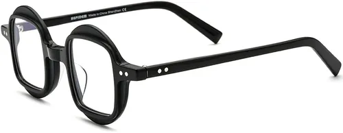 Vista 5 de HEPIDEM Marco de lentes de acetato para hombre, lentes ópticos retro redondos cuadrados
