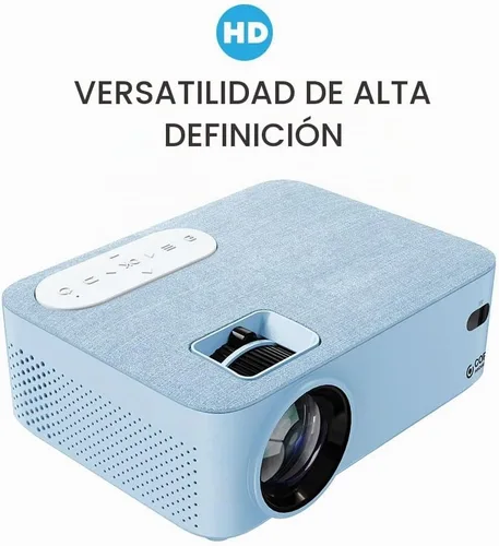 Vista 3 de Paquete de cine en casa con proyector, pantalla de 120 pulgadas y dos mini altavoces instantáneos inalámbricos Bluetooth de conducción ósea, azul