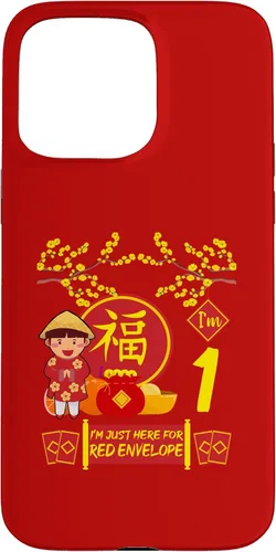 Vista 28 de iPhone 16 1 Año viejo Niños Año Nuevo Chino Decoración Rojo Sobre Caso