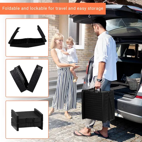 Vista 6 de Outvita Rampa para perros, rampa plegable para mascotas de 61 pulgadas para automóvil, SUV, camión, cama, fácil acceso para perros grandes