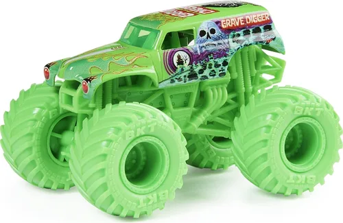 Vista 2 de Monster Jam 2022 Spin Master 1:64 Camión fundido a troquel con accesorio adicional: excavadora de tumbas Hyper Fueled