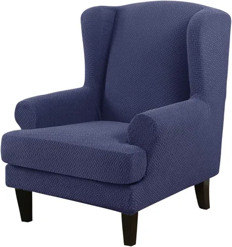 Vista 39 de GULI Wingback - Funda para silla de 2 piezas, fundas para silla de sillón, fundas de elastano para sofá, protector de muebles, lavable a máquina