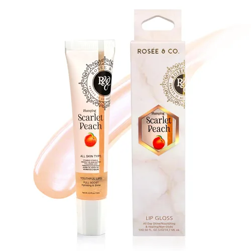 Vista 19 de Rosee - Brillo de labios vegano y libre de crueldad, maquillaje profesional, brillante de larga duración con manteca de karité, hidrata, protege