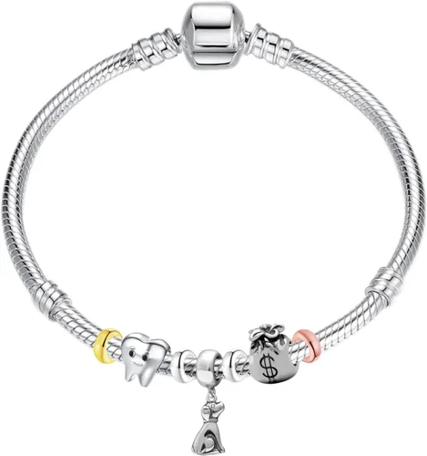 Vista 5 de Colgantes de clip de plata de ley para pulseras Pandora
