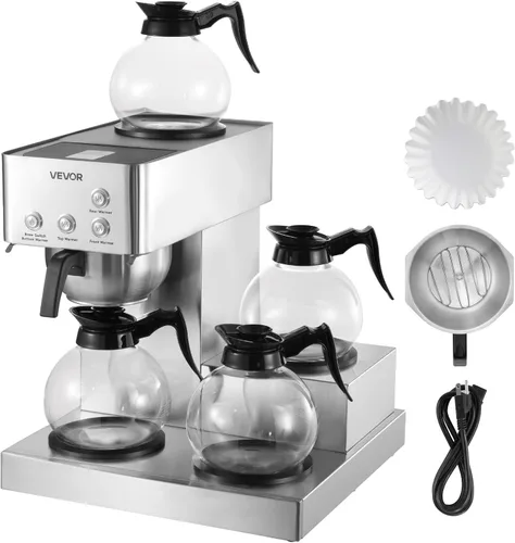 Vista 10 de VEVOR Cafetera comercial del goteo 12 tazas estilo del goteo de la máquina