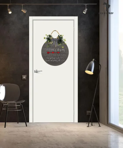 Vista 8 de Baby Sleeping Plsease Do Not Knock or Ring Bell - Colgador redondo de madera para puerta, guardería, puerta delantera, decoración de perilla
