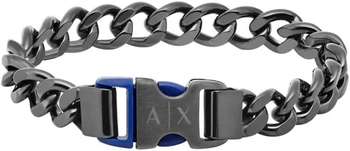 Vista 9 de A X Armani Exchange - Pulsera de cadena de acero inoxidable para hombre