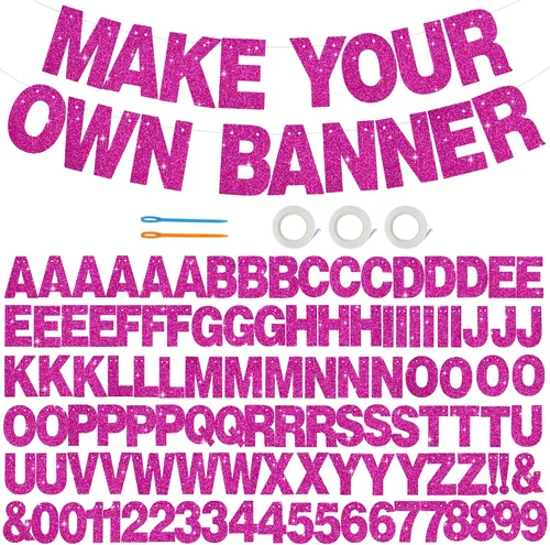 Vista 18 de 116 piezas de letras de la A a la Z DIY Banner personalizado Colorido
