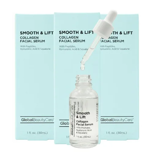Vista 9 de Global Beauty Care Smooth & Lift - Suero facial de colágeno hidratante para apoyar la piel de aspecto firme con péptidos, ácido hialurónico