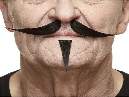 Vista 44 de Mustaches Self-Adhesive Stick On Fake Handlebar for Adults Negro