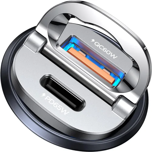 Vista 8 de MRGLAS【Actualizado】 Cargador de coche USB C de 125 W de carga súper rápida Rojo