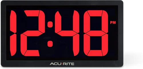 Vista 16 de AcuRite 75114M Reloj digital LED de 10 pulgadas con atenuación automática de brillo, blanco