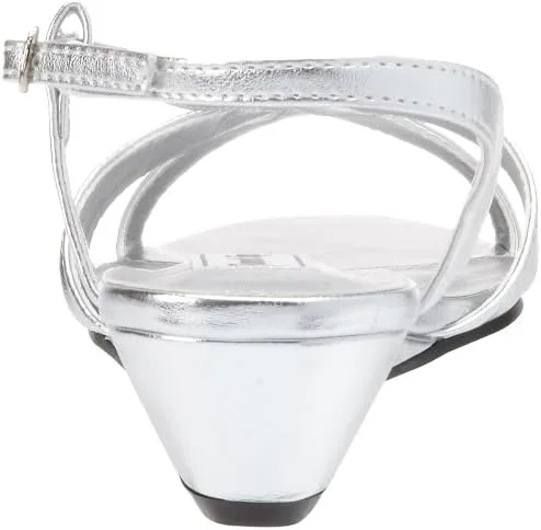 Vista 3 de Touch Ups Sandalias de cuña Geri hechas a mano para mujer, blanco satinado (White Satin), 5