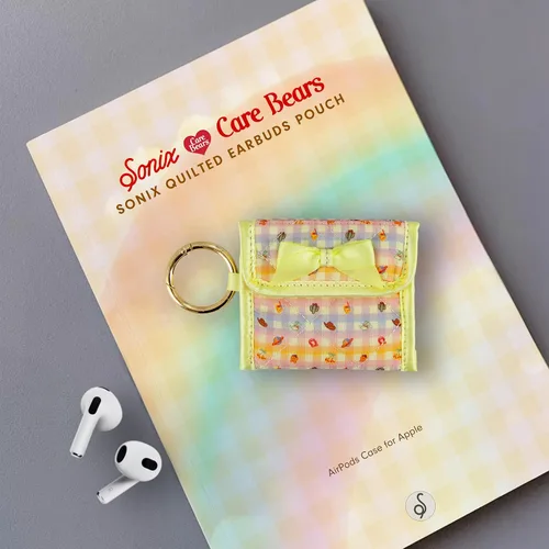Vista 7 de Sonix x Care Bears - Bolsa acolchada para auriculares Dije de algodón premium para AirPods, funda de almacenamiento para llavero con anillo