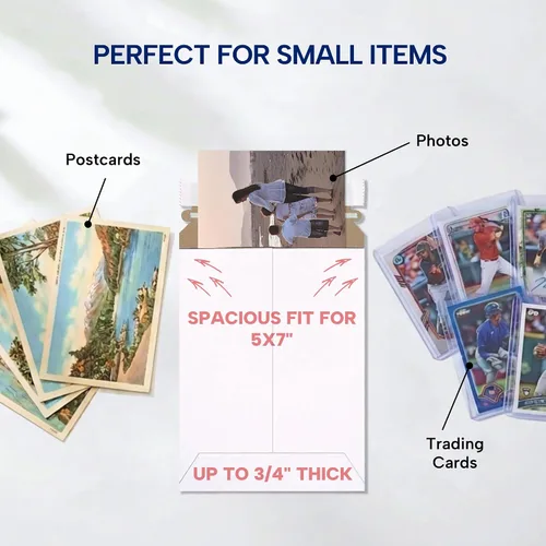 Vista 3 de BOX USA Sobres rígidos de 6 x 8 pulgadas (paquete de 100 unidades), sobres de cartón para fotos, tarjetas de intercambio, impresiones pequeñas, se