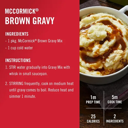 Vista 11 de McCormick - Mezcla de Brown Gravy - Sobre de condimentos, 0.87 onzas, paquete de 24