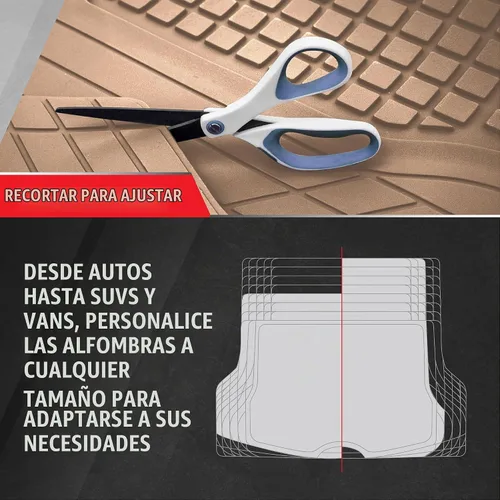 Vista 4 de Motor Trend FlexTough - Tapete de carga trasero, recortable, de alta resistencia para maletero, forro universal de carga trasera, flexible, tapetes