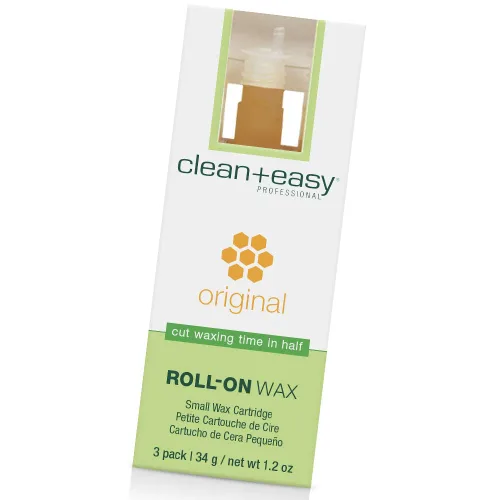 Vista 10 de Clean + Easy Cera original Roll On – Cartucho de recarga de cera suave grande para depilación suave en piernas, brazos y cuerpo, paquete de 3