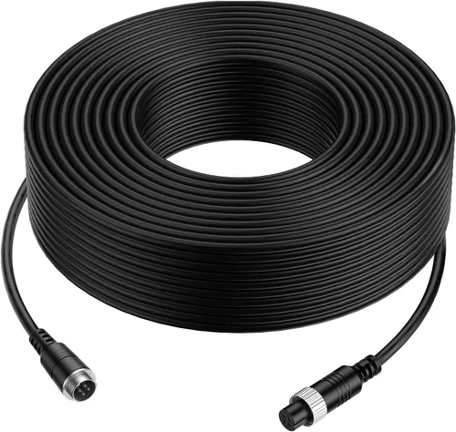 Vista 10 de EKYLIN Cable de extensión de video de coche de 16 pies y 16.4 ft, 4 pines, resistente al agua, a prueba de golpes, para cámara de visión trasera