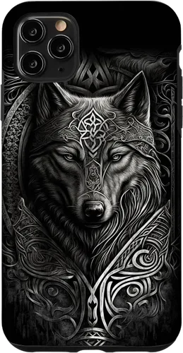 Vista 13 de Stylish Viking Wolf Design Wild Animal Viking Wolf Case for iPhone 17