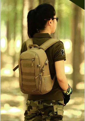 Vista 8 de CREATOR Mini mochila táctica militar MOLLE mochila mochila estudiante escuela viajes camping bolsa