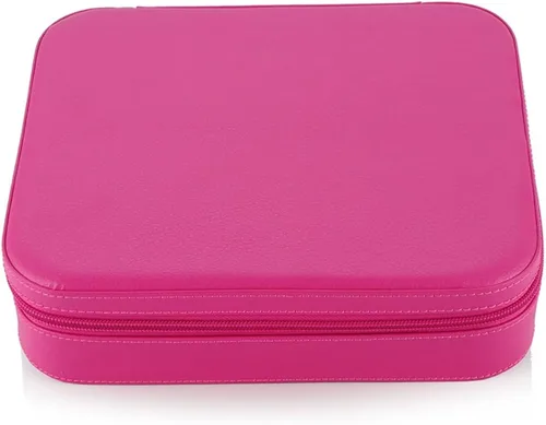 Vista 2 de 3 piezas rosa extra grande gafas de sol de viaje gafas de sol con cremallera caso