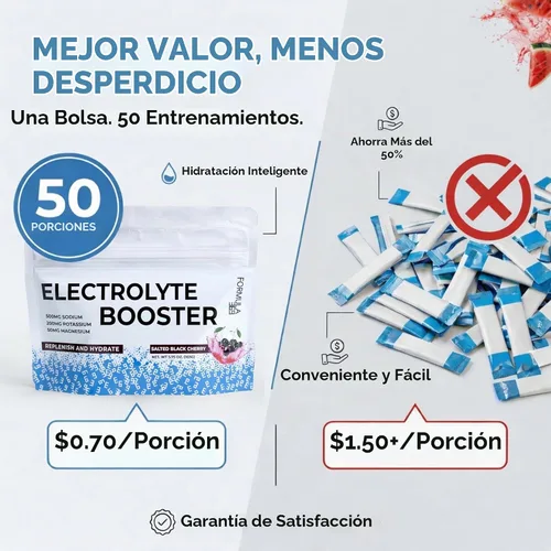 Vista 6 de Potenciador de electrolitos - Cereza negra, 50 porciones, hidratación