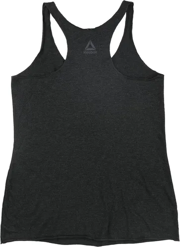 Vista 2 de Reebok Camiseta sin mangas con espalda cruzada para mujer, color negro, talla XL, Negro