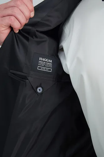 Vista 3 de Haggar Chaqueta de esmoquin Comfort Premium para hombre, ajuste a medida y ajuste delgado