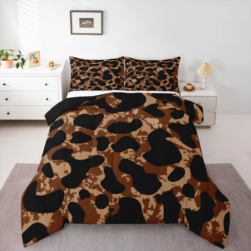 Vista 32 de Erosebridal Juego de edredón rosa para niñas, ropa de cama con estampado de animales para niños y adolescentes, juego de ropa de cama colorido