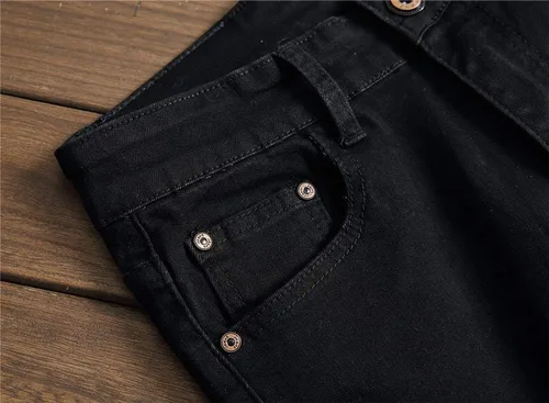 Vista 4 de AITITIA - Jeans rasgados de ajuste estándar para hombre