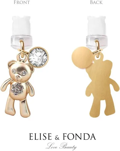Vista 3 de EIISE & FONDA CP1 Puerto de carga USB anti polvo enchufe de oso de peluche colgante colgante colgante para iPhone 11/XS MAX/XR/X/8 Plus/7/6S/6/SE
