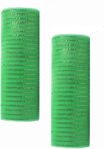 Vista 64 de YYCRAFT Paquete de 2 cintas de malla de polímero metálico de 6 pulgadas (total 20 yardas, verde manzana)