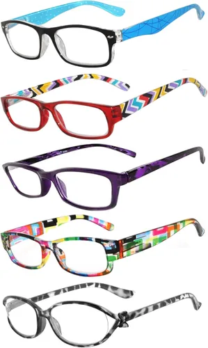 Vista 17 de OWL Readers - Paquete de 5 lentes de lectura elegantes para mujer con hermosos patrones para mujer, bisagra de resorte de lujo, aspecto elegante