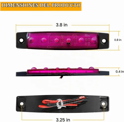 Vista 6 de PSEQT 10 unidades de luces LED de tira de roca para auto, luces de rueda de bajo brillo, kits de iluminación para guardabarros, impermeables