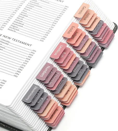 Vista 27 de Mr. Pen - Pestañas de la Biblia, 75 pestañas, tierra otoñal, letras doradas en relieve Laminated Bible Tabs for Women and Men, Bible Tabs for
