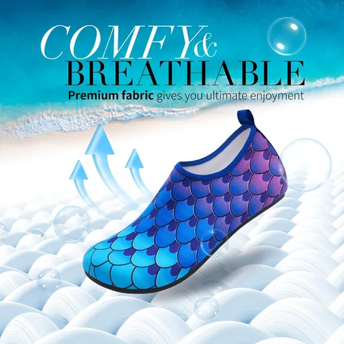 Vista 2 de Homitem Zapatos de agua para mujeres y hombres, calcetines acuáticos para natación, playa, piscina, río, sin cordones, de secado rápido