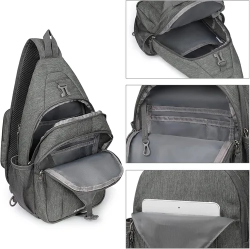 Vista 3 de G4Free Sling Bag RFID Bloqueo Sling Mochila+Bolso bandolera ligero