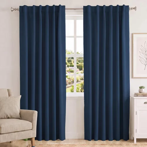 Vista 152 de Turquoize Cortinas Opacas con Aislamiento Térmico Paneles de Tratamiento de Ventanas con Bolsillo para Barra Paneles de Ventana para Ventanas