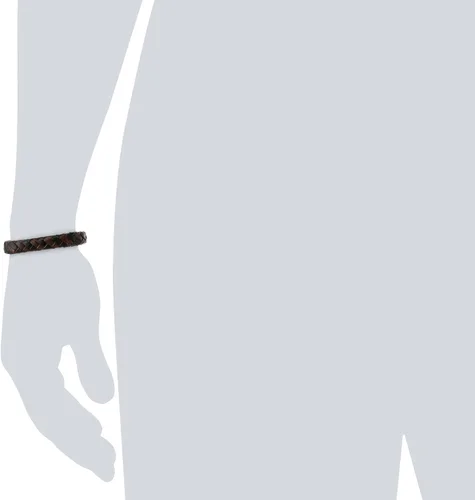 Vista 4 de Fossil Pulsera casual de acero inoxidable y cuero genuino para hombre, Acero inoxidable, Sin gemas.