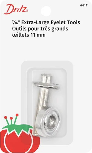 Vista 9 de Dritz 660 Kit de ojales extra grandes con herramienta, latón, 7/16 pulgadas, 10