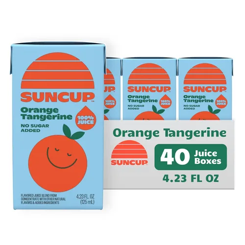 Vista 13 de SunCup Juice - Jugo de manzana (paquete de 40) Caja de jugo de 4.23 onzas con pajita, mezcla de manzana sin azúcar añadida para niños, paquete a
