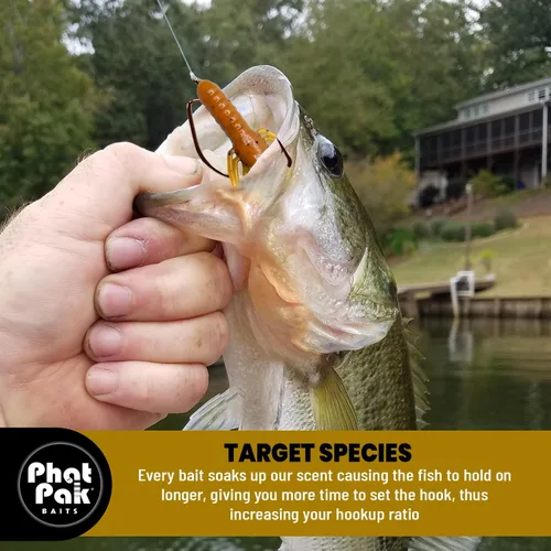 Vista 3 de Phat Pak Baits - Beasty Bug Jr Ned Rig Craw Finesse Bass Señuelo de pesca de plástico suave 20ct 2.8" Bicho Bama