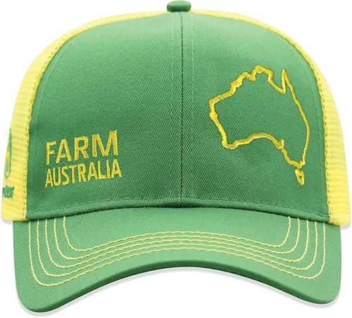 Vista 52 de John Deere Gorra de béisbol con logotipo y malla trasera con contraste, para hombre