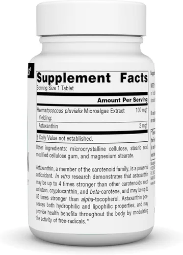 Vista 2 de Source Naturals Astaxantina, Carotenoide antioxidante*, 2 mg - 120 Tabletas